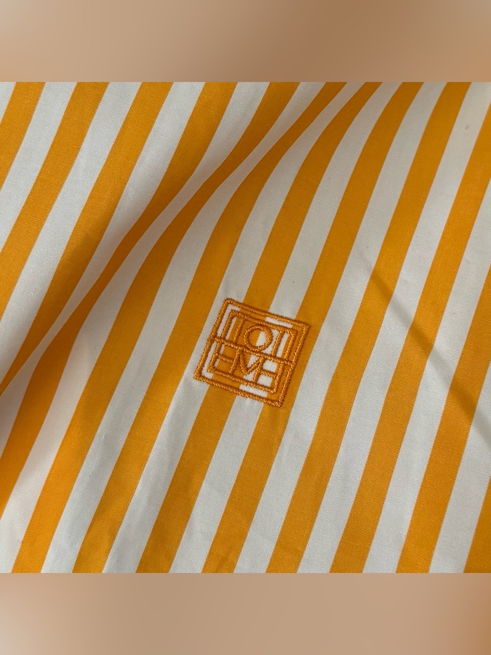 Toteme Signature Cotton Shirt- Orange Stripe - Picture 9 of 9